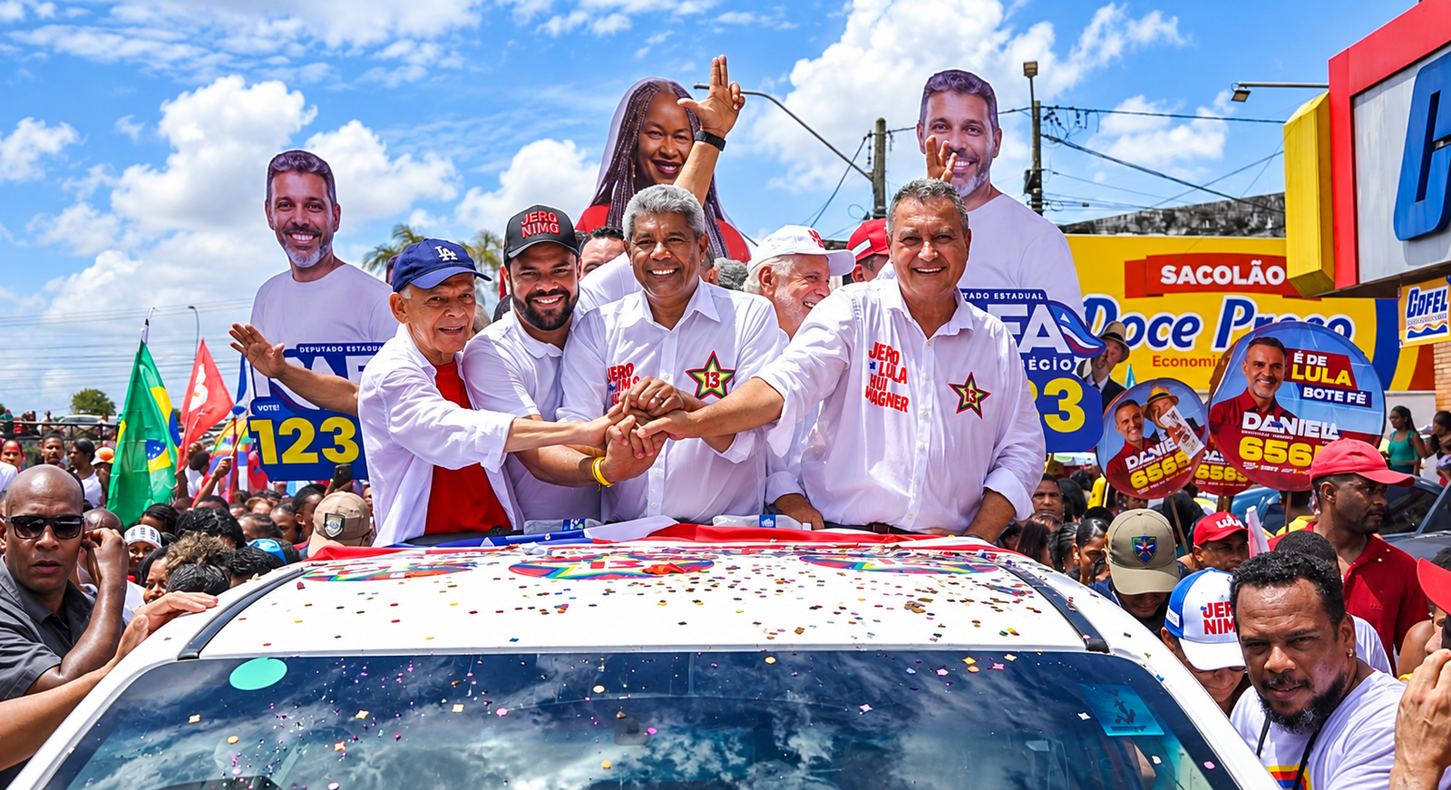 FORÇA DO BAIXO SUL‼️Léo de Neco leva grande comitiva para caminhada com Jerônimo