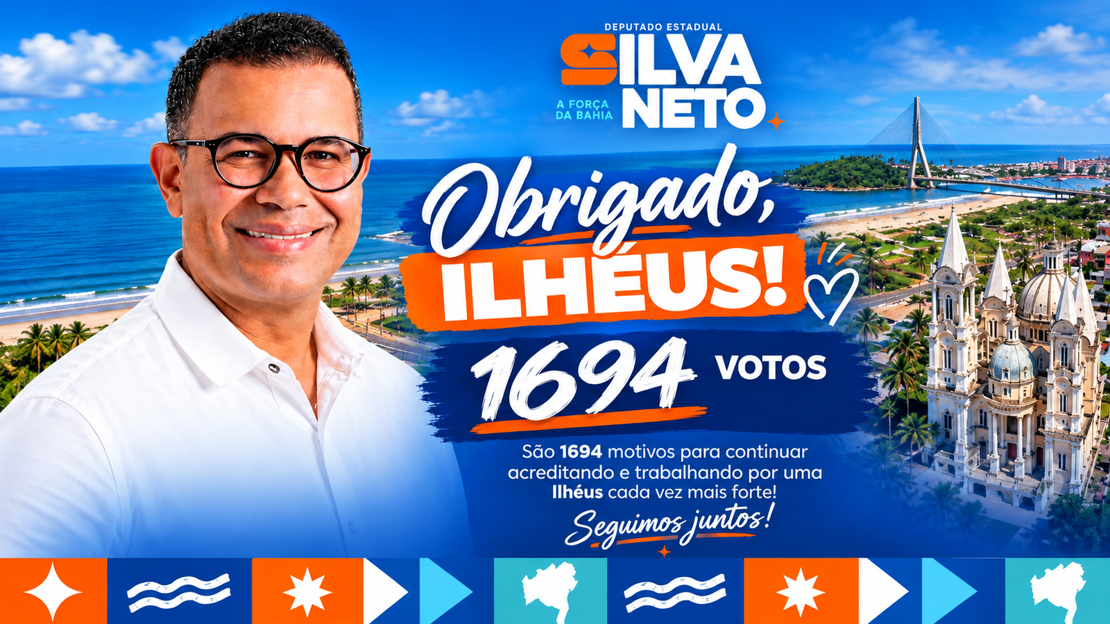 Sob coordenação de Humberto Neto, Silva Neto conquista quase 1.700 votos em Ilhéus